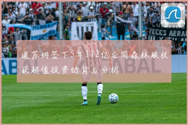 道苏姆签下5年112亿合同森林狼收获超值投资的背后分析